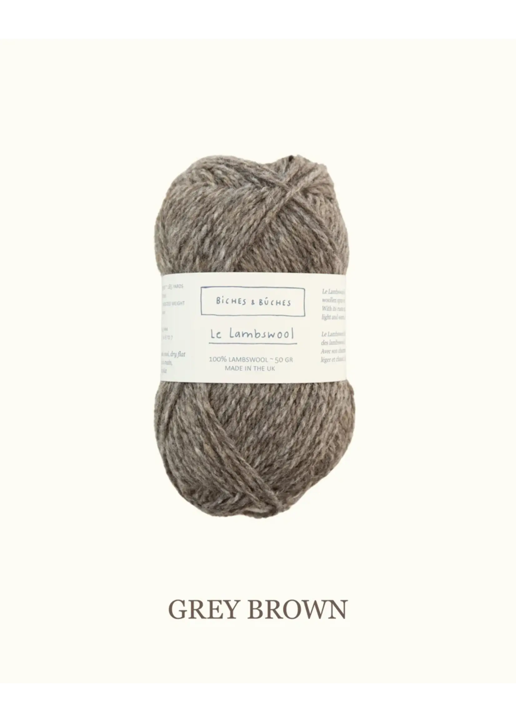 Biches et Bûches Le Lambswool 50 gr Grey Brown
