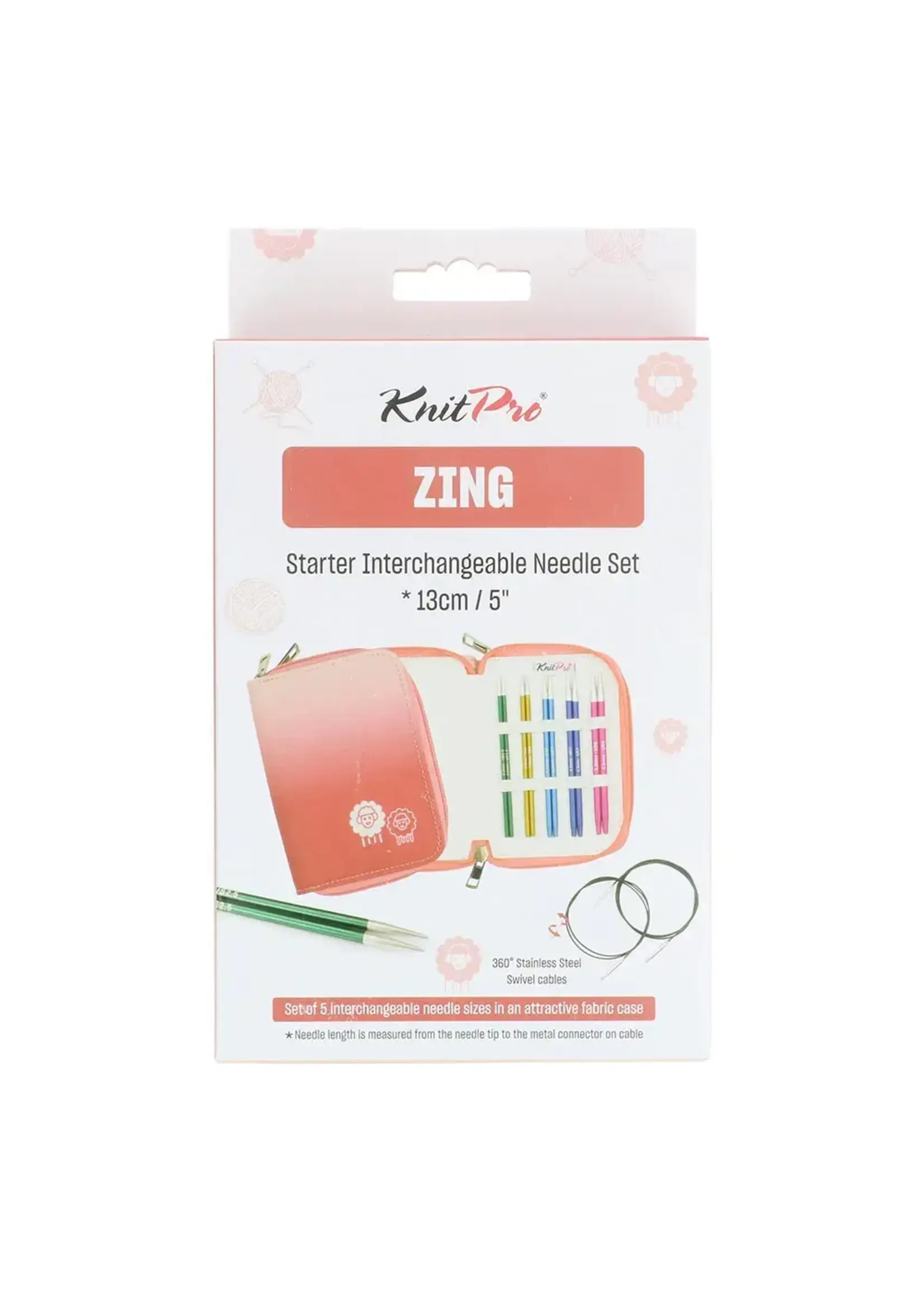 KnitPro KnitPro Zing Starter Set Breipunten 13 cm  3-5 mm