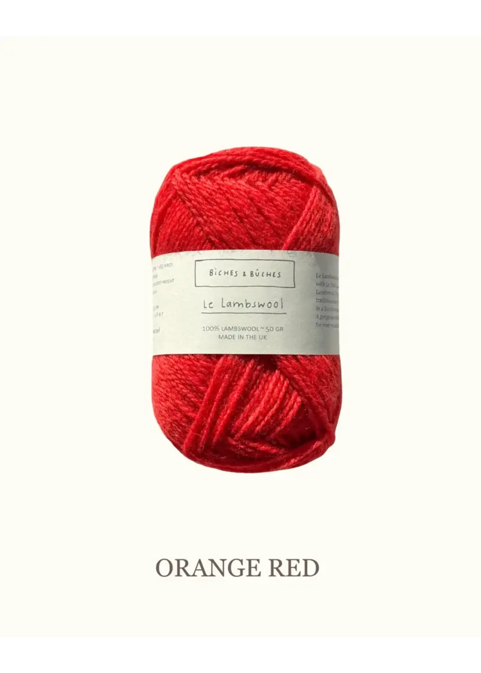Biches et Bûches Le Lambswool 50 gr  Orange Red