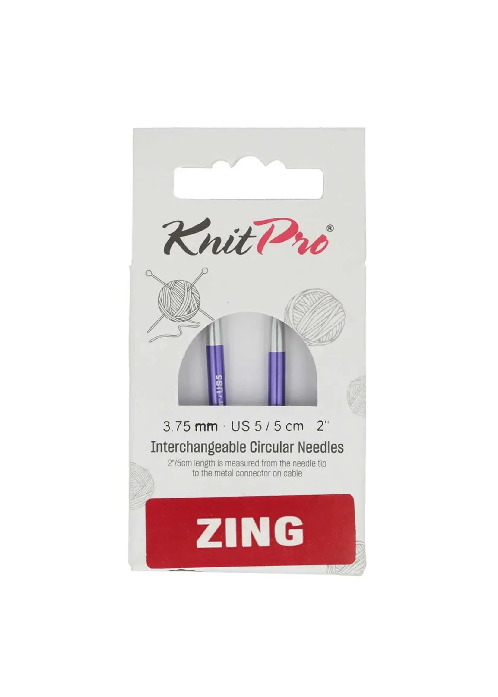 kntipro Knitpro Zing 3.75 mm breipunten 5 cm verwisselbaar