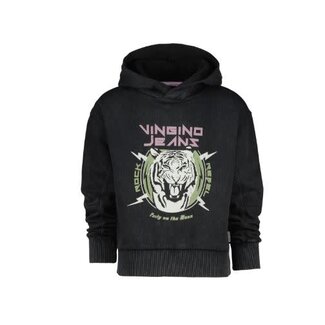 Vingino VINGINO EF22KGN34002-924 NATALYA HOODIE WASHED BLACK