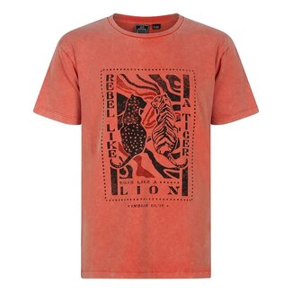 Indian Blue Jeans INDIAN BLUE JEANS IBGW22-3102 T-SHIRT TIGER RED