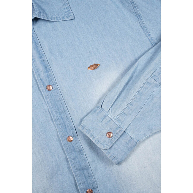 Nobell NOBELL Q402-3103-113  TIMMY DENIM BLOUSE OVERSIZED