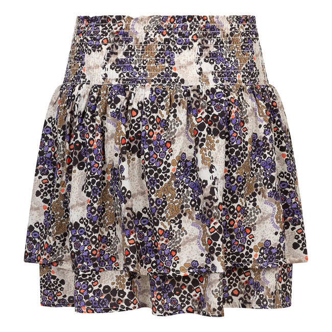 Indian Blue Jeans INDIAN BLUE JEANS IBGS24-6101-726 LEOPARD RUFFLE SKIRT