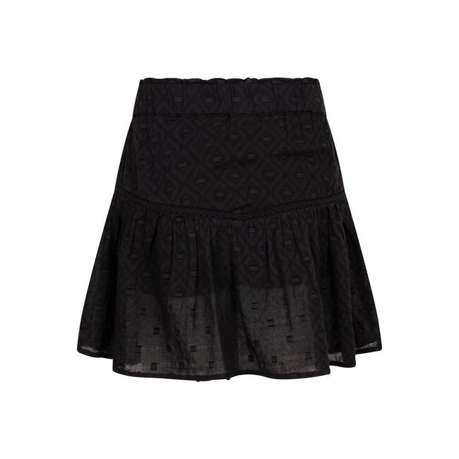 Indian Blue Jeans INDIAN BLUE JEANS IBGW24-6125-1999 LACE RUFFLE SKIRT BLACK