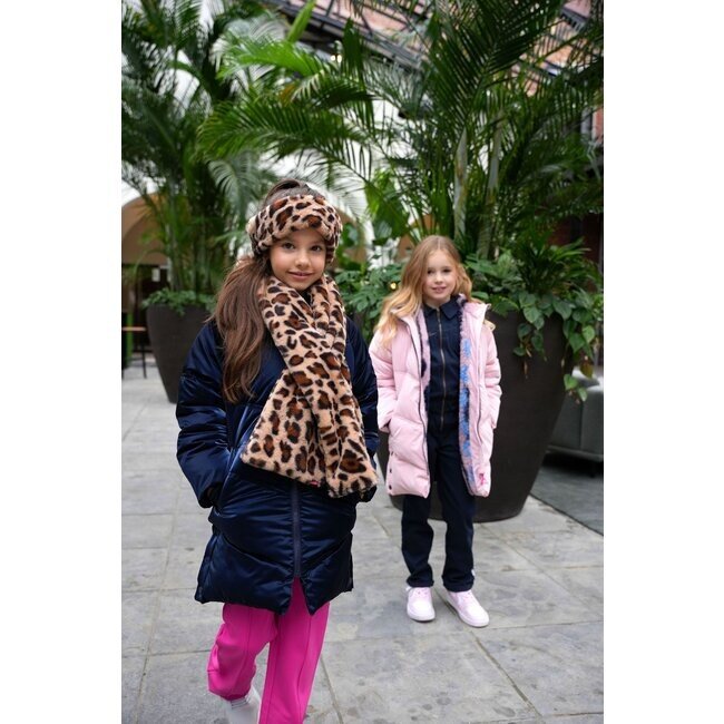 B.nosy B.NOSY Y408-5910-571 ANNE FAKE FUR SCARF AND HAT LEOPARD FUR