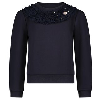 Le Chic LE CHIC C408-5304-190 OCOLLY FANCY RUFFLES SWEATER BLUE NAVY