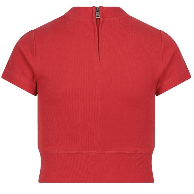 Indian Blue Jeans INDIAN BLUE JEANS 970057 IBGW24-4005-4266 CROPPED SWEATER POPPY RED