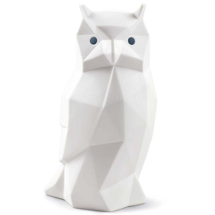 Lladró Owl Figurine. White