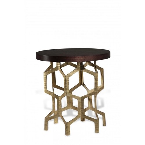 Porta Romana Honeycomb Side Table Decayed Gold