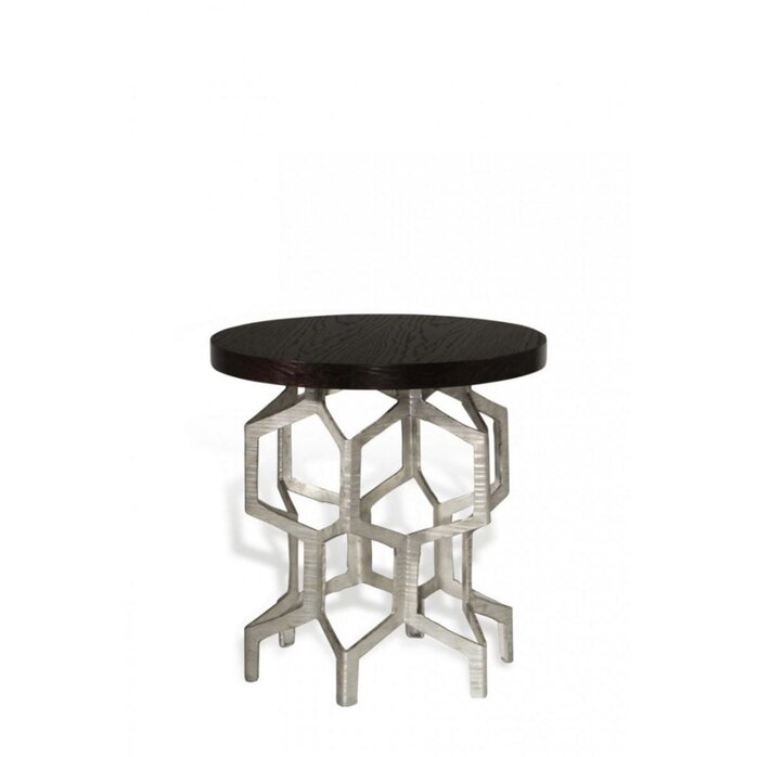 Porta Romana Honeycomb Side Table Decayed Silver