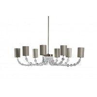 Oval Lartigue Chandelier Nickel