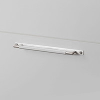 Meubelgreep op Plaat in Staal met Linear Patroon