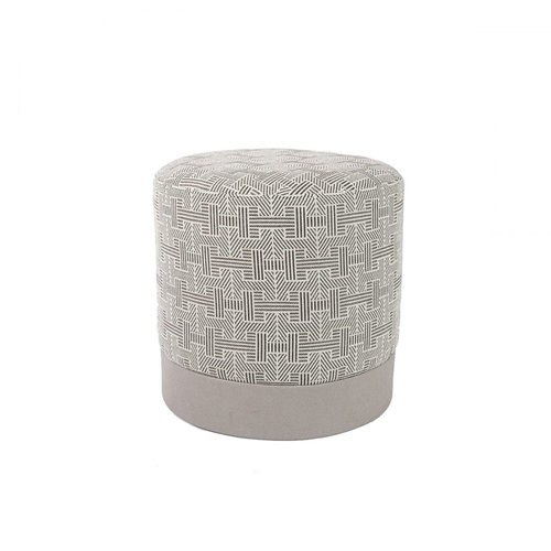 Hermès Fabrics Panama Pouf - Grey