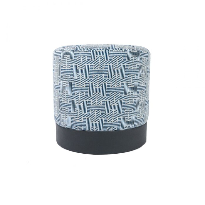 Hermès Fabrics Panama Pouf - Blue