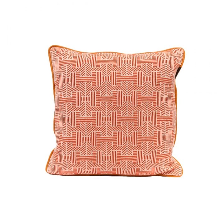 Hermès Fabrics Panama Oranje - Oranje Velvet Piping- 45CMx45CM