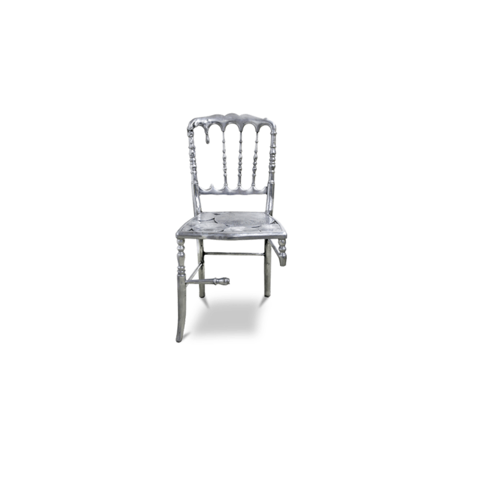 Boca do Lobo Emporium 3 Legs Silver Chair