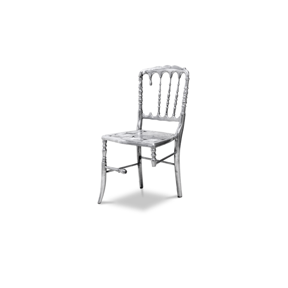 Boca do Lobo Emporium 3 Legs Silver Chair