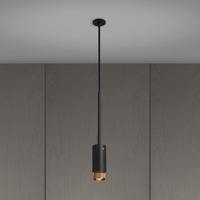 Buster and Punch Exhaust Pendant Graphite Brass