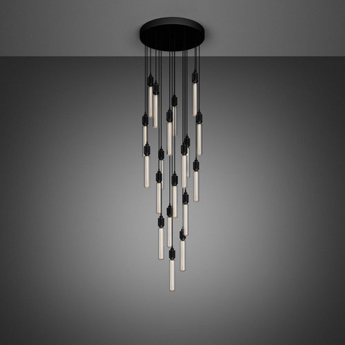 Buster and Punch Led Heavy Metal Chandelier Cascade Buster and Punch Led Heavy Metal Chandelier Cascade
