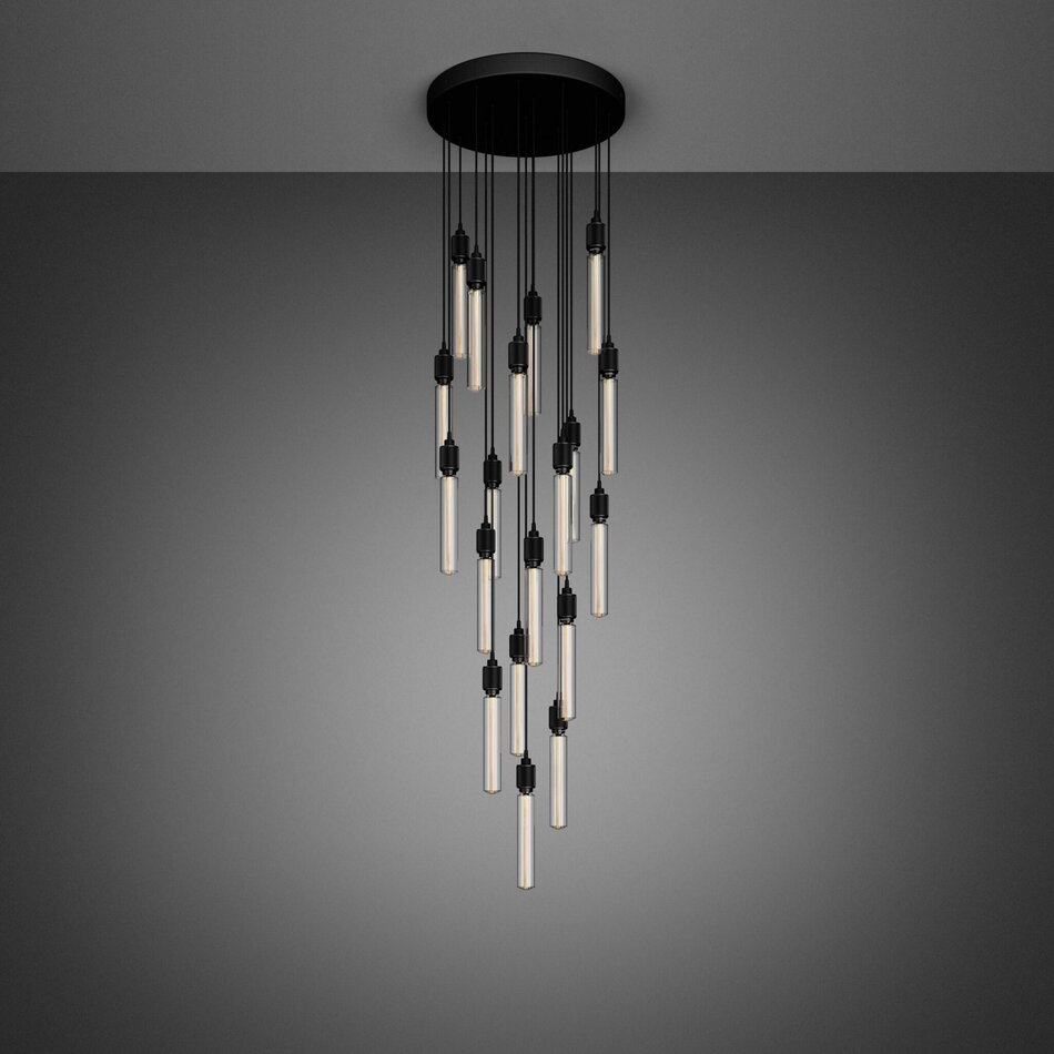 Buster and Punch Led Heavy Metal Chandelier Cascade Buster and Punch Led Heavy Metal Chandelier Cascade