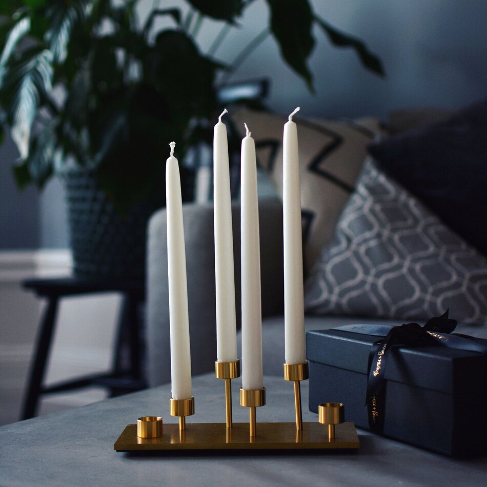Buster and Punch Machined Candelabra Brass