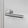 Door handle in Steel with Cross Pattern - Sprung