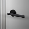 Door handle in Black with Linear Pattern - Sprung