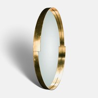 Harvey mirror round brass