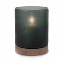 Aran Lantern L - Dark Indigo / Walnut