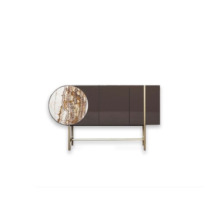 Baxter Selene Cabinet - Mud Lacquer, Brass Base