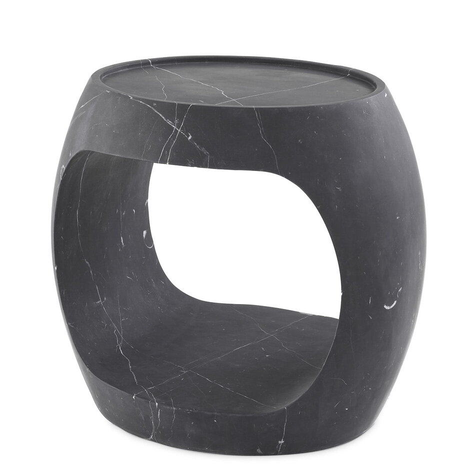 Eichholtz Side Table Clipper low honed black marble