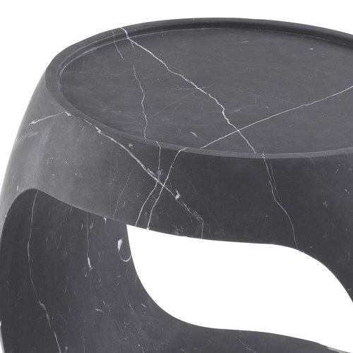 Eichholtz Side Table Clipper low honed black marble