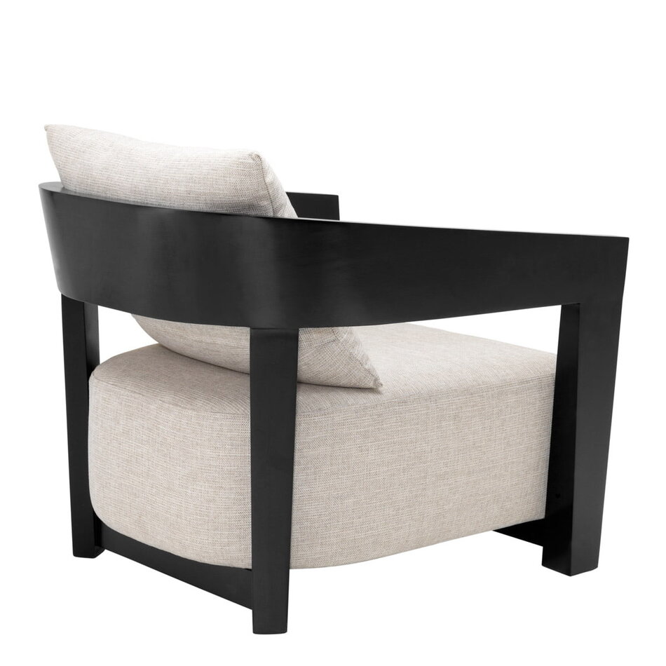 Eichholtz Chair Rubautelli black finish loki natural