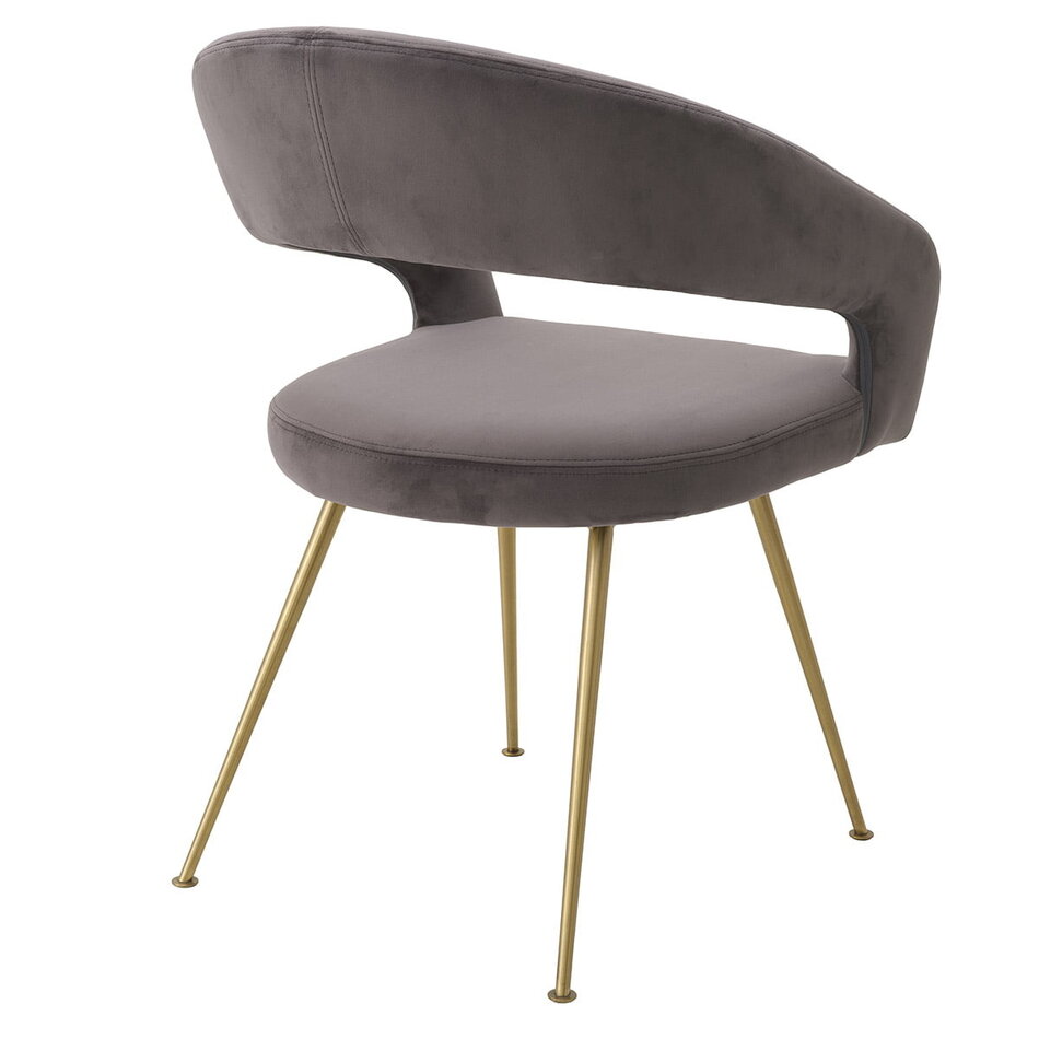 Eichholtz Dining Chair Bravo savona grey velvet