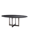 Dining Table Melchior oval charcoal oak veneer