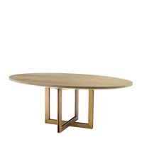 Dining Table Melchior oval washed oak veneer