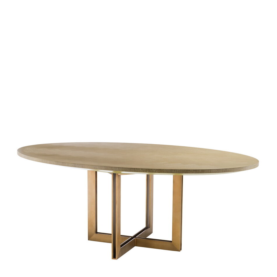 Eichholtz Dining Table Melchior oval washed oak veneer