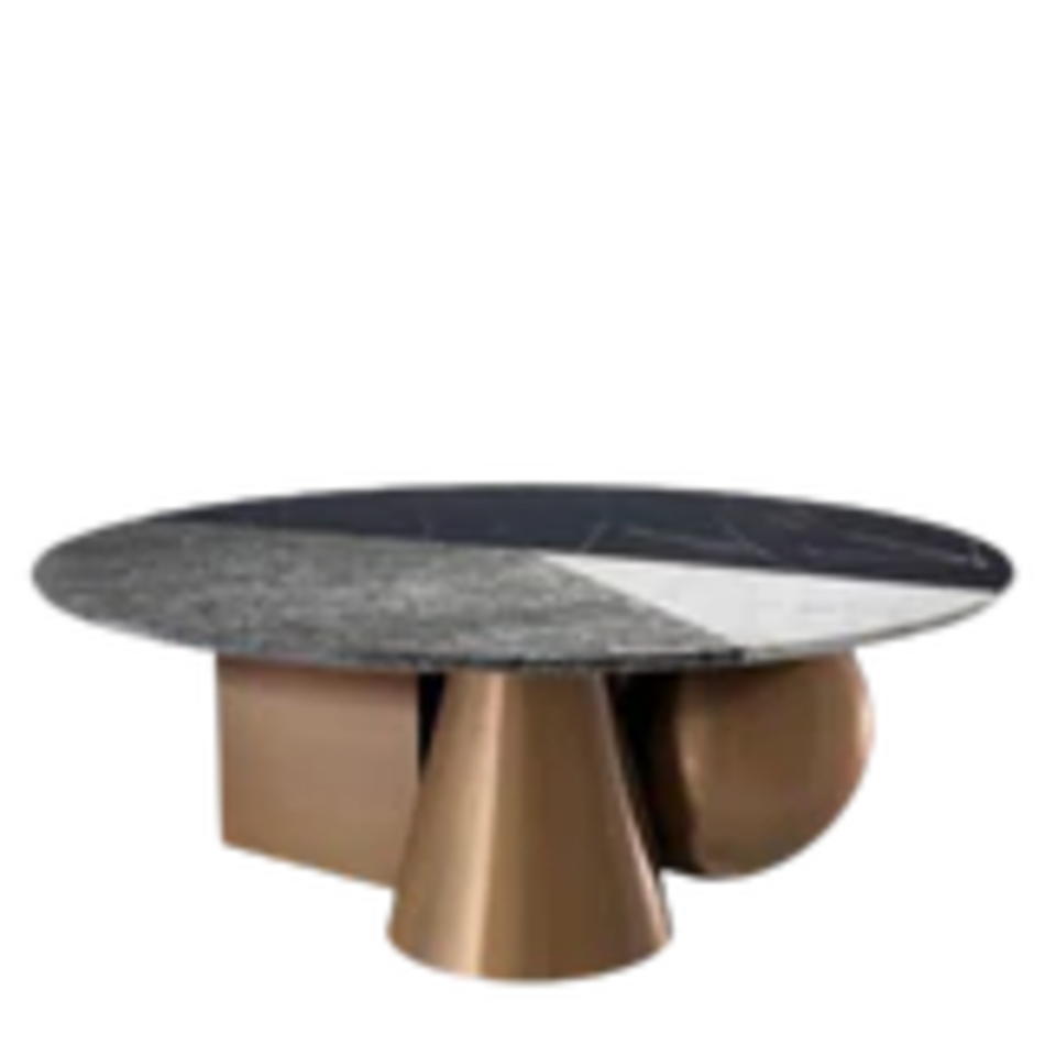 Eichholtz Coffee Table Tricolori brushed copper finish