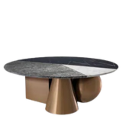 Eichholtz Coffee Table Tricolori brushed copper finish