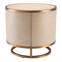 Side Table Napa Valley woven washed oak veneer