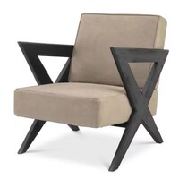 Chair Felippe black oak beige nubuck