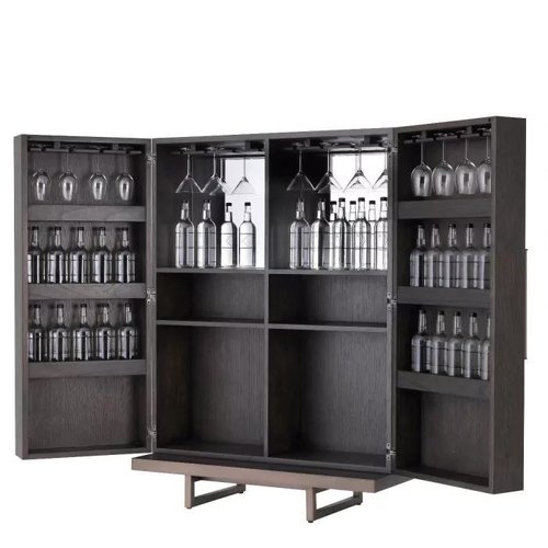 Eichholtz Wine Cabinet Harrison mocha str oak ven med bronze