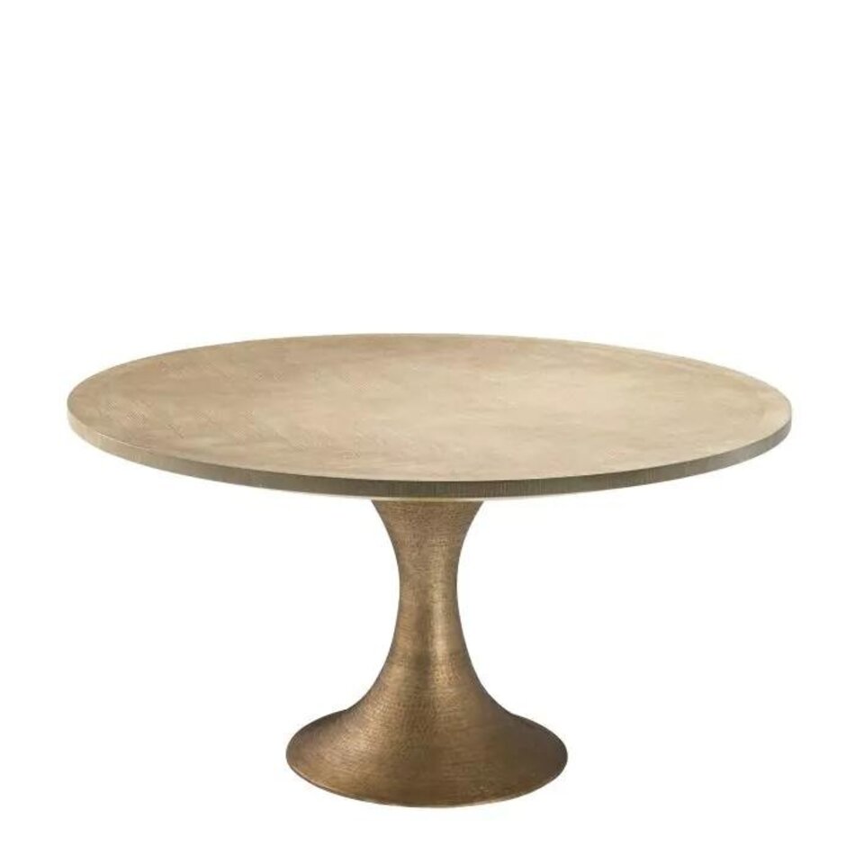 Eichholtz Dining Table Melchior round washed oak veneer