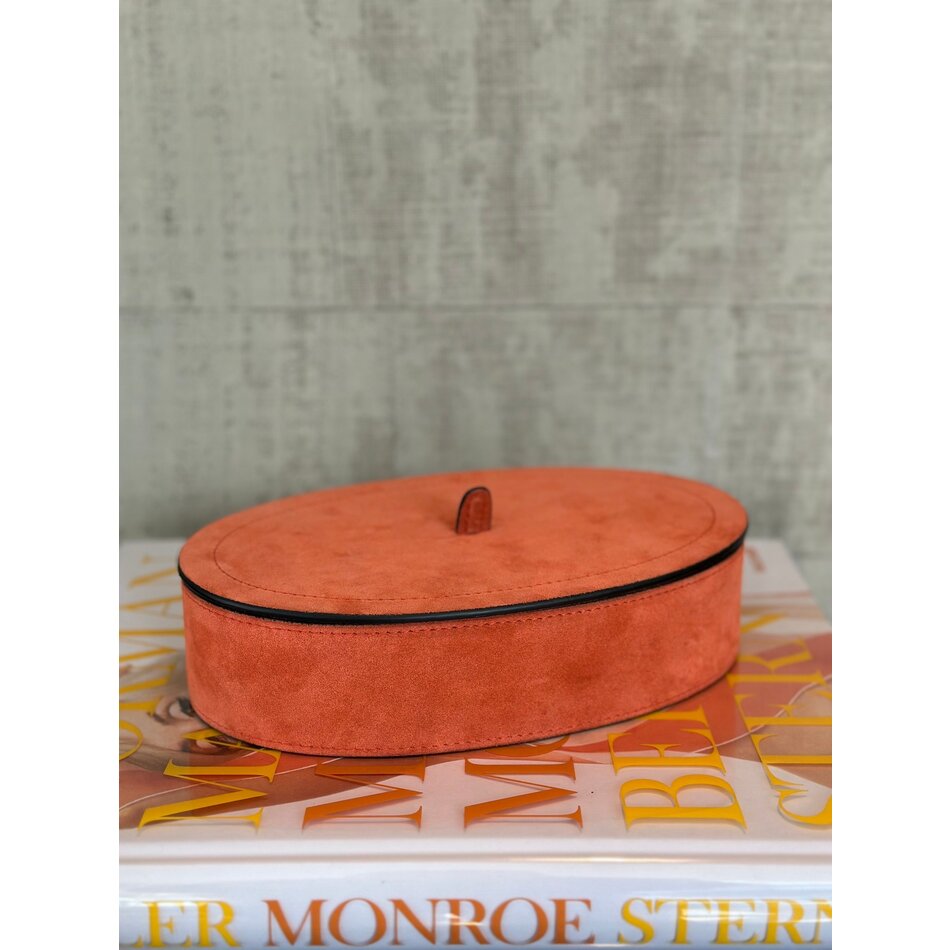 Giobagnara Giobagnara Harris Trinket Box Oval Short L suede - papaya