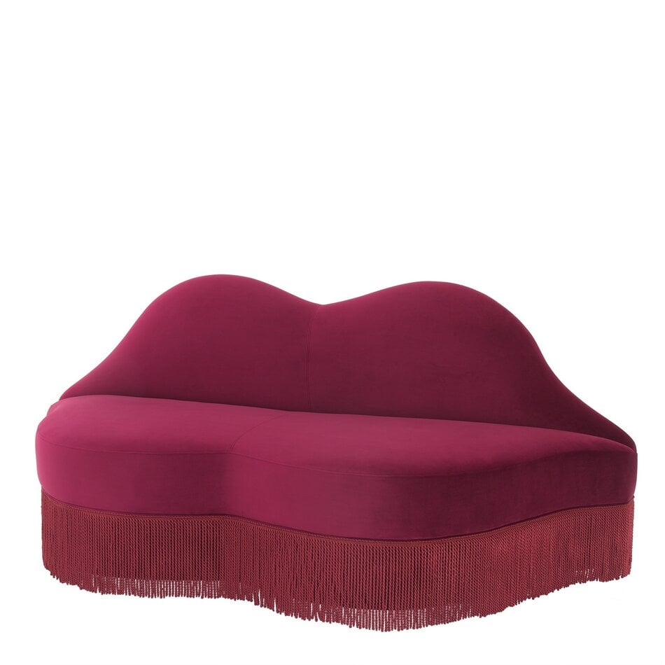 Eichholtz Sofa The Kiss - Savona Bordeaux Red Velvet