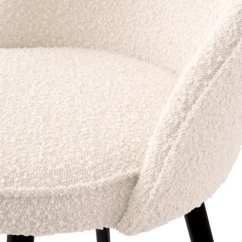 Eichholtz Bar Stool Cooper - Set of 2 - Bouclé Cream