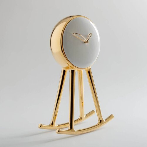 Bosa Ceramiche Infinity Clock - Gold and White