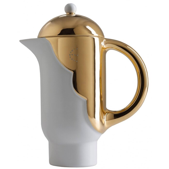 Bosa Ceramiche Decanter - White and Gold