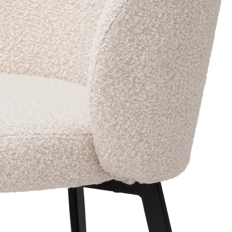 Eichholtz Dining chairs Lloyd - Set of 2 - Bouclé cream